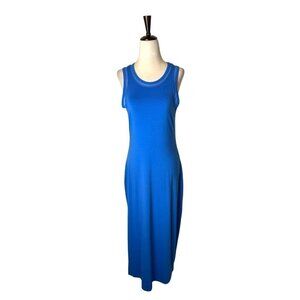 Columbia Royal Blue Sleeveless Mesh‎ Detail PFG Athletic Maxi Tank Dress Size XS